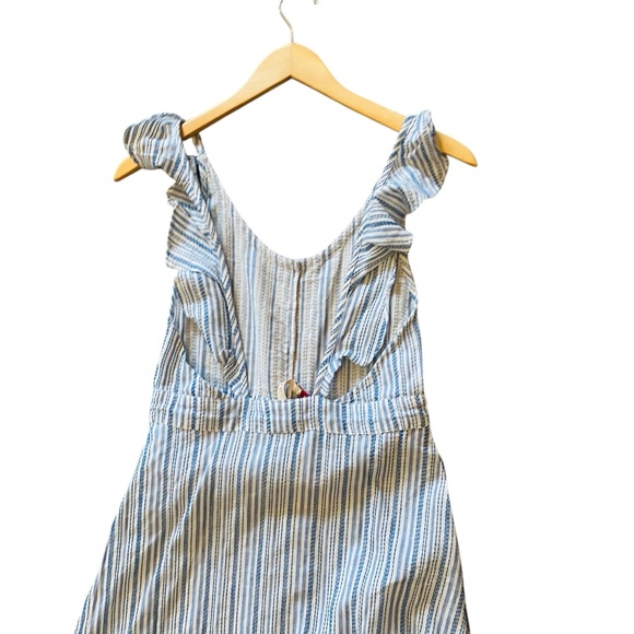 Anthropologie Raga NWT Delphina Ruffle Strap Stripe Maxi Dress Blue Size XS - Picture 8 of 15